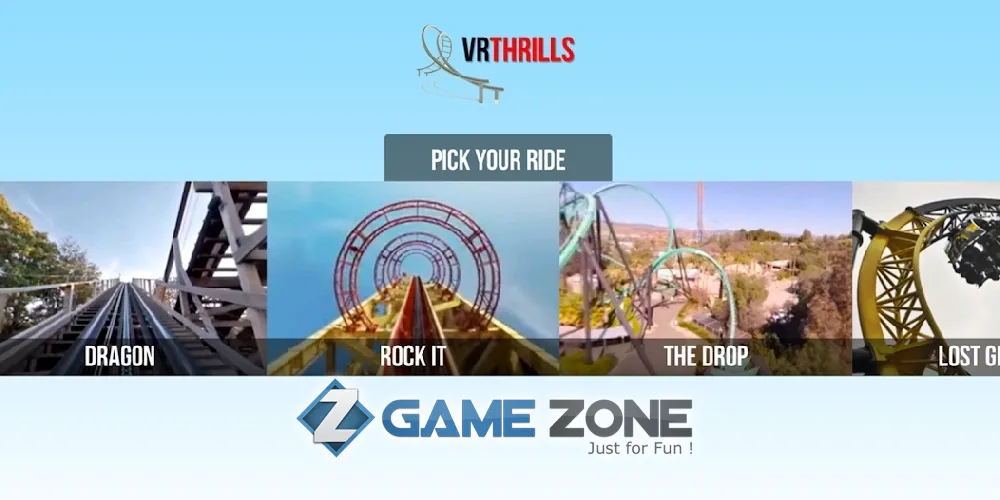 صورة من لعبة VR Thrills: Roller Coaster 360 (Cardboard Game)