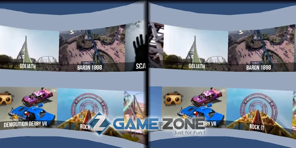 صورة من لعبة VR Thrills: Roller Coaster 360 (Cardboard Game)