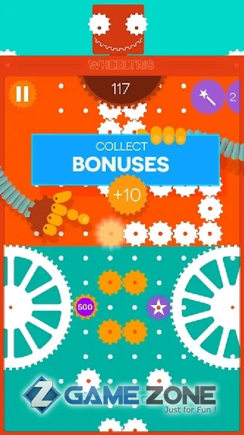 صورة من لعبة Wheeltris