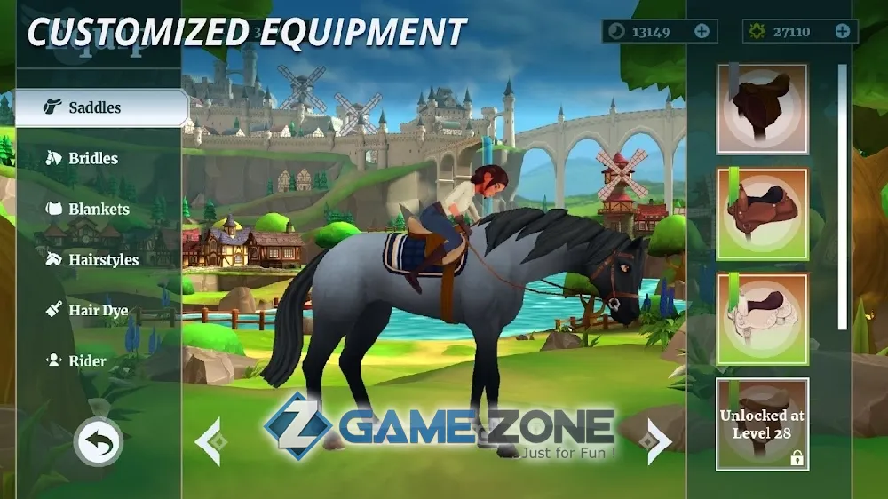 صورة من لعبة Wildshade fantasy horse races