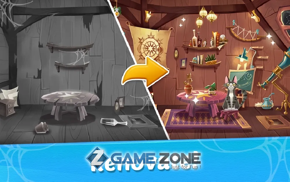صورة من لعبة Witch & Cats Match 3 Puzzle [много бустеров]