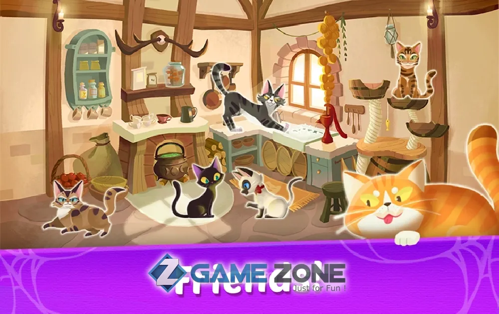 صورة من لعبة Witch & Cats Match 3 Puzzle [много бустеров]