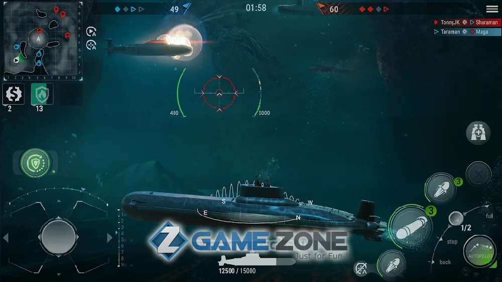 صورة من لعبة WORLD of SUBMARINES: Navy Shooter 3D War Game [Mod Menu]