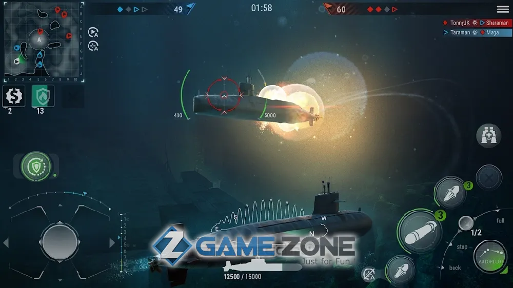 صورة من لعبة WORLD of SUBMARINES: Navy Shooter 3D War Game [Mod Menu]