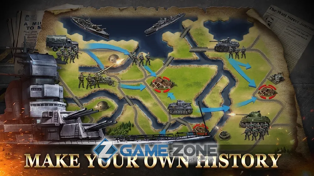 صورة من لعبة WW2: Strategy Commander [Много денег]