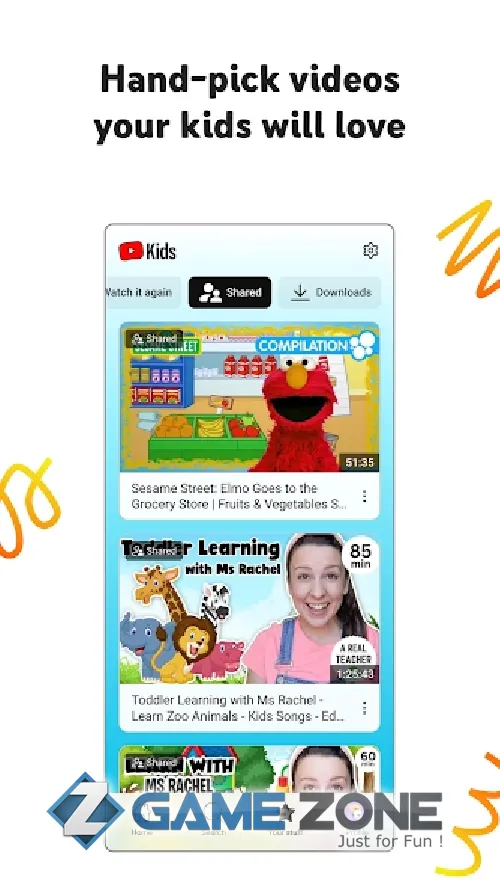 صورة من لعبة YouTube Kids
