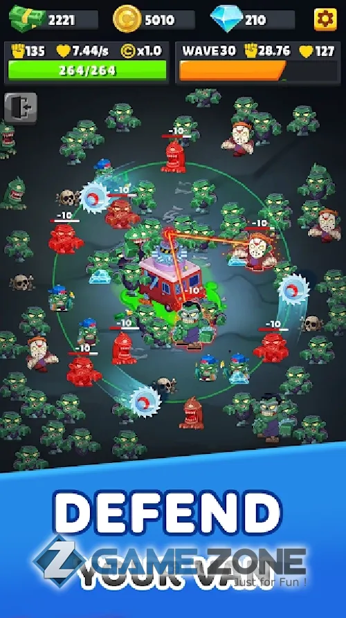 صورة من لعبة Zombie Van Idle Tower Defense [Mod Money]