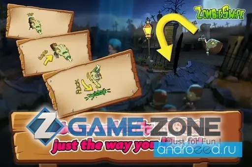صورة من لعبة ZombieSwipe