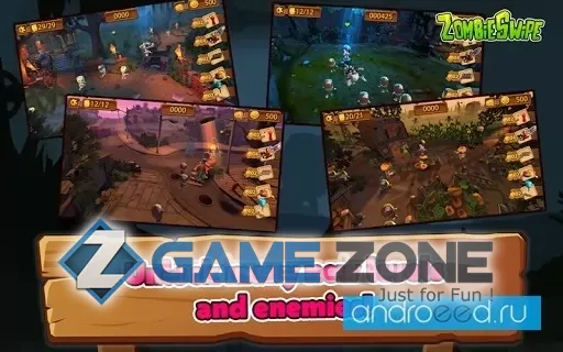 صورة من لعبة ZombieSwipe