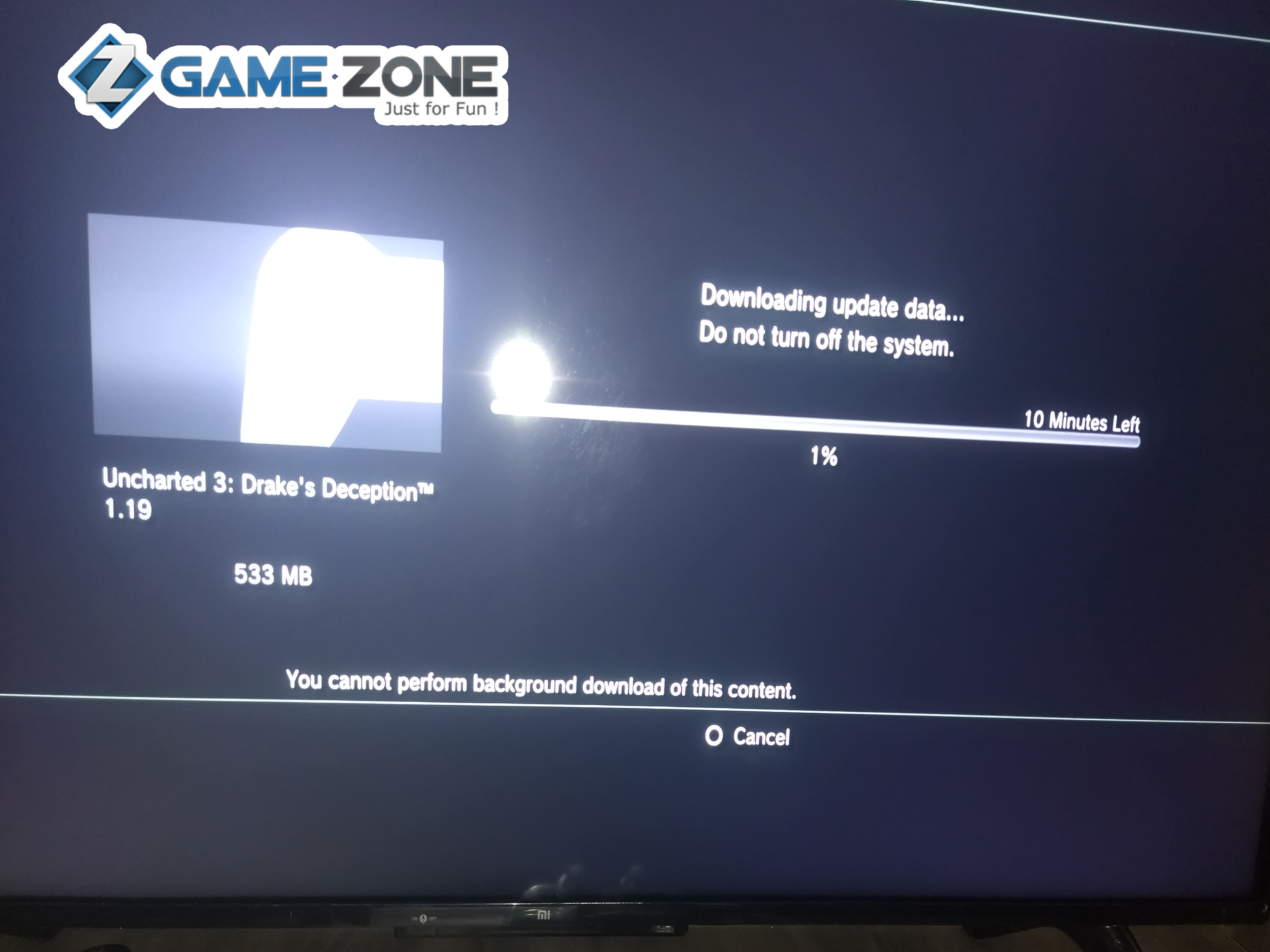 حجم التّحديث 533MB.