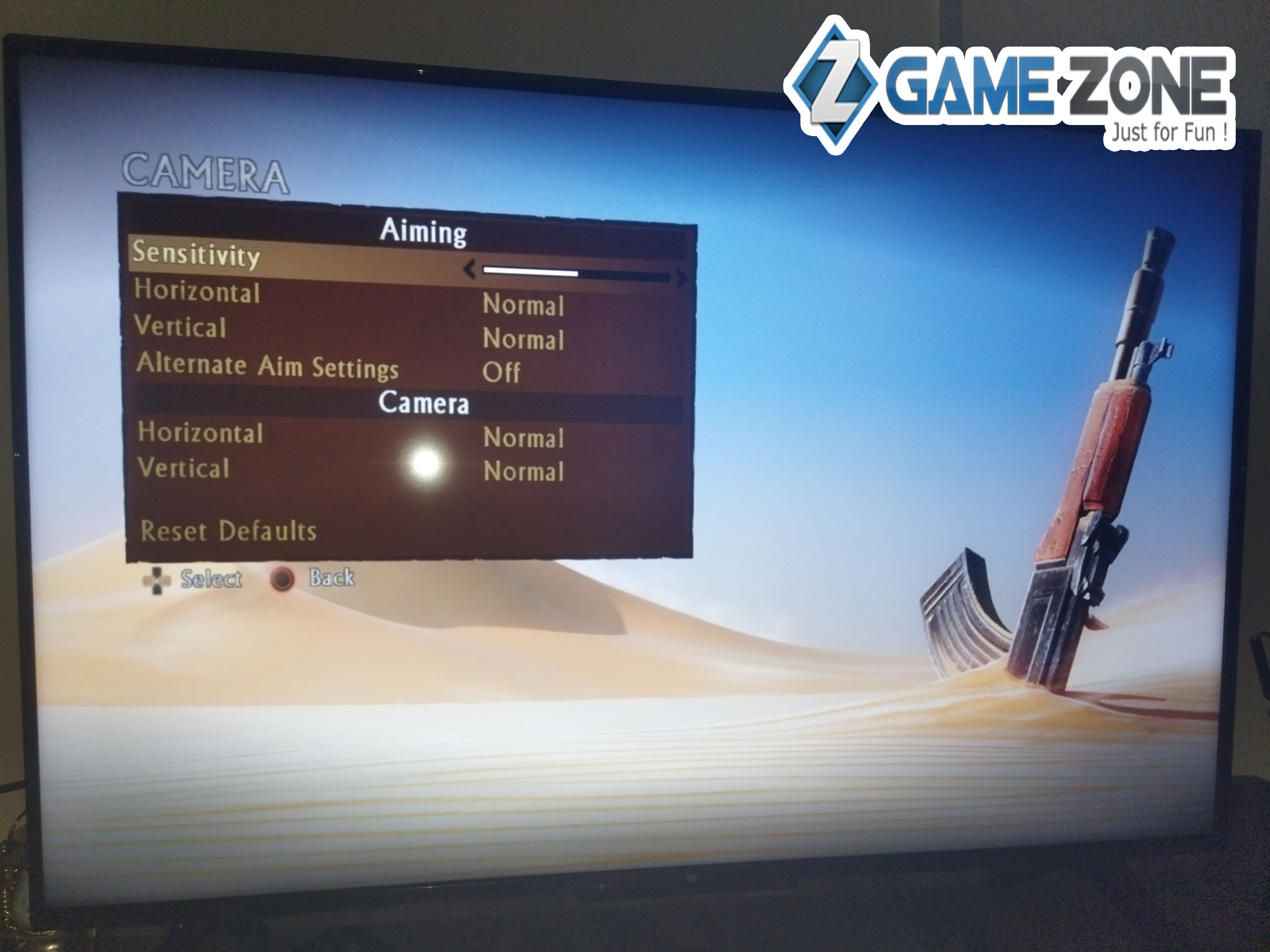 أتركوا خيّارات CAMERA كما هيّ لكيّ تستمتعوا باللّعب.